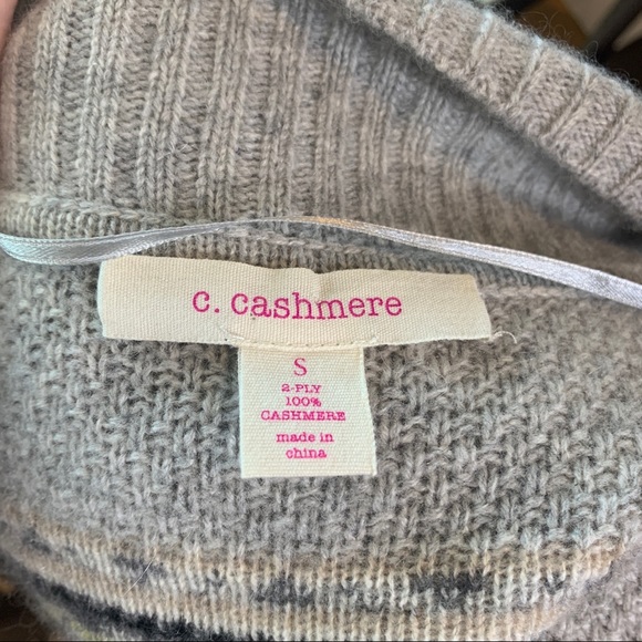 C. Cashmere 2 ply cashmere cardigan - Picture 3 of 4